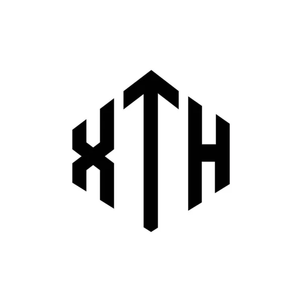 Дизайн Логотипу Літери Xth Формою Багатокутника Дизайн Логотипу Багатокутника Кубика — стоковий вектор