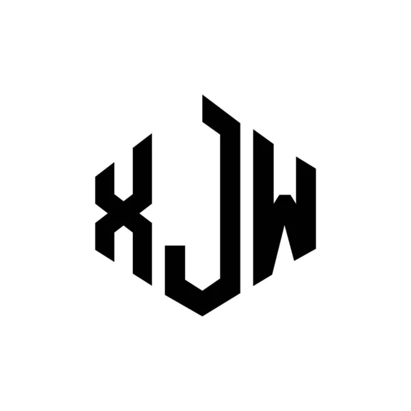 Xjy Xjy Logo Xjy Letter Xjy Polygon Xjy Hexagon Xjy — ストックベクタ