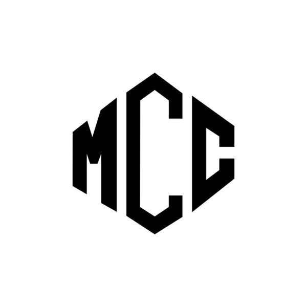 Mcc Letter Logo Design Polygon Shape Mcc Polygon Cube Shape — 图库矢量图片