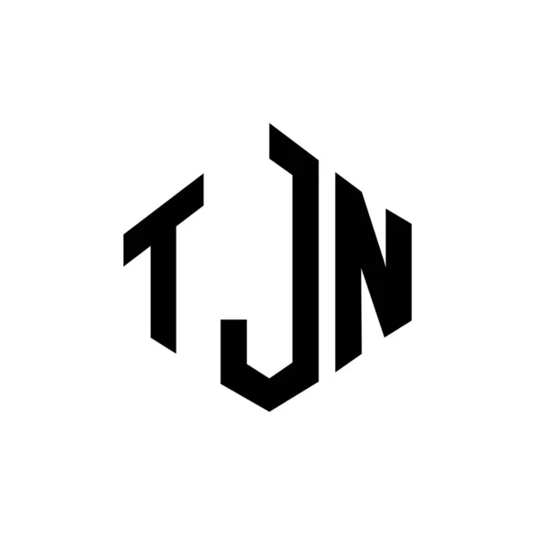 Design Logotipo Letra Tjn Com Forma Polígono Design Logotipo Forma — Vetor de Stock