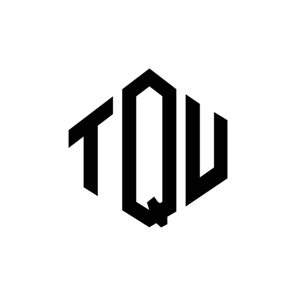 Tqu Letter Logo Design Polygon Shape Tqu Polygon Cube Shape — стоковый вектор
