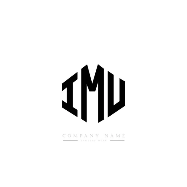 Imu Letter Logo Design Polygon Shape Cube Shape Logo Design — ストックベクタ