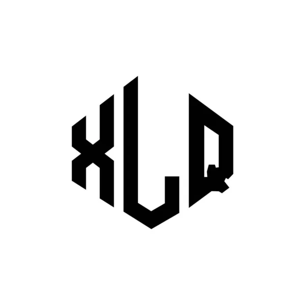 Xlq Letter Logo Design Polygon Shape Xlq Polygon Cube Shape — Stockvektor