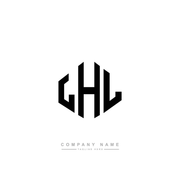 Lhl Letter Logo Design Polygon Shape Cube Shape Logo Design — 图库矢量图片