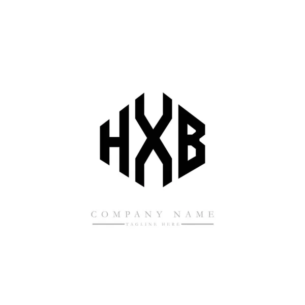 Hxb Letter Logo Design Polygon Shape Hxb Polygon Cube Shape — 图库矢量图片