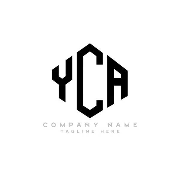 Yca Letter Logo Design Polygon Shape Yca Polygon Cube Shape — Stock Vector