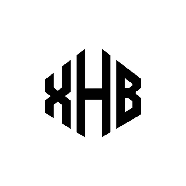 Xhb Bokstav Logotyp Design Med Polygon Form Xhb Polygon Och — Stock vektor