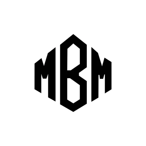 Mbm Letter Logo Design Polygon Shape Mbm Polygon Cube Shape — Stockový vektor