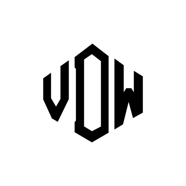 Vdw Letter Logo Design Polygon Shape Vdw Polygon Cube Shape — Διανυσματικό Αρχείο