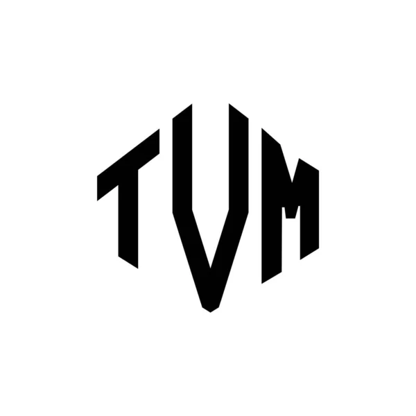 Tvm Letter Logo Design Mit Polygonform Tvm Polygon Und Würfelform — Stockvektor