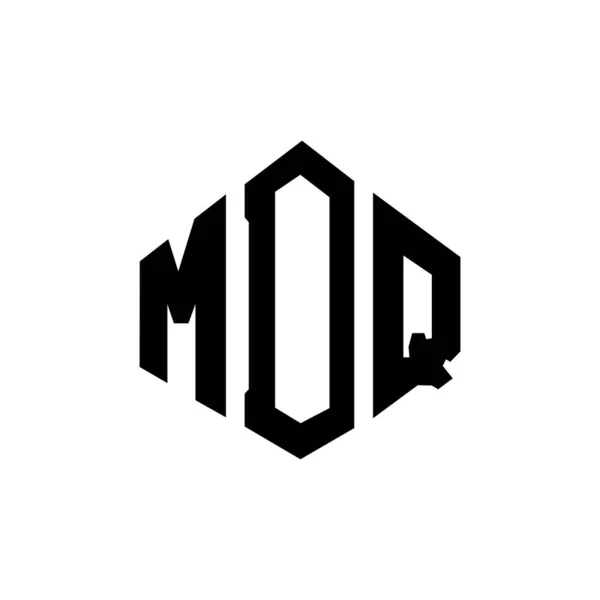 Projekt Logo Liter Mdq Kształcie Wieloboku Projekt Logo Mdq Wielokąta — Wektor stockowy