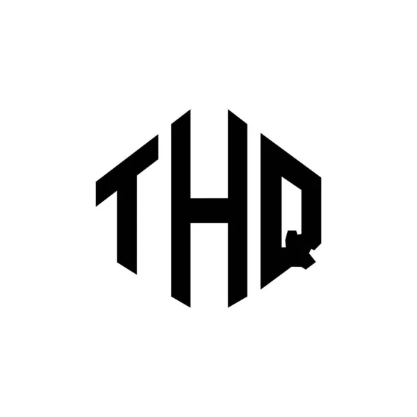 Thq Letter Logo Design Polygon Shape Thq Polygon Cube Shape — Stok Vektör