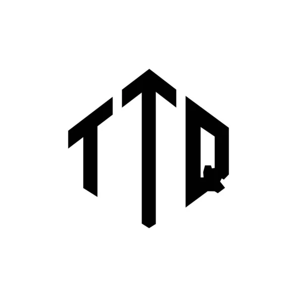 Ttq Letter Logo Design Polygon Shape Ttq Polygon Cube Shape — стоковый вектор