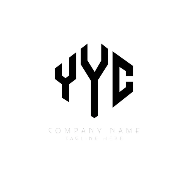 Yyc Letter Logo Design Polygon Shape Yyc Polygon Cube Shape — Stock Vector