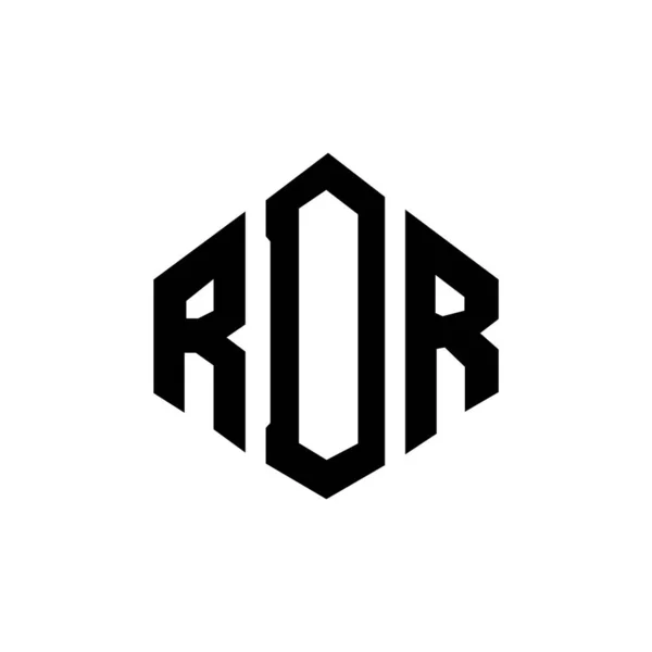 Rdr Letter Logo Design Polygon Shape Rdr Polygon Cube Shape — Wektor stockowy