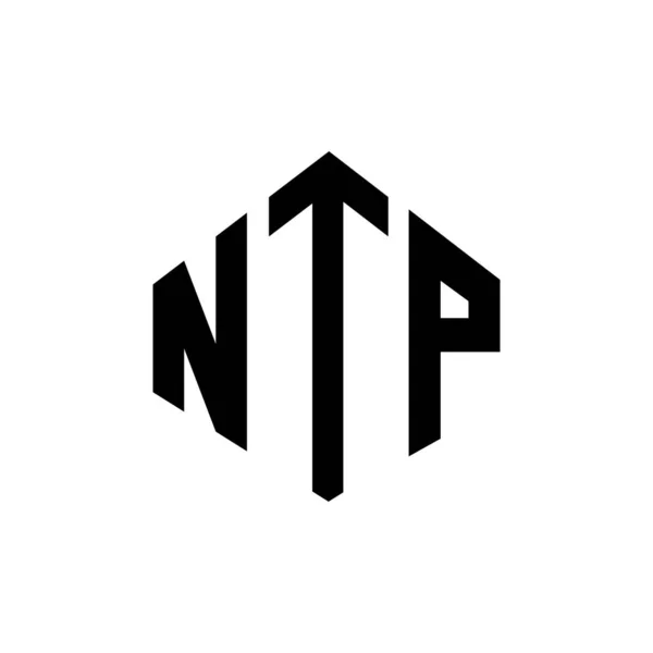 Ntp Letter Logo Design Mit Polygonform Ntp Polygon Und Würfelform — Stockvektor