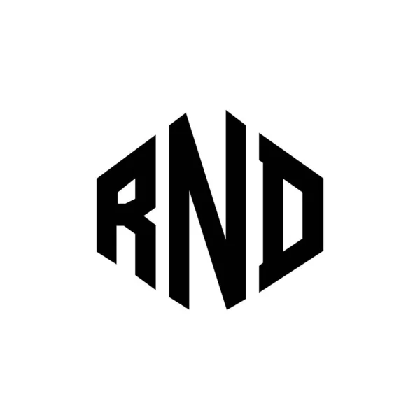 Rnd Letter Logo Design Polygon Shape Rnd Polygon Cube Shape — Διανυσματικό Αρχείο
