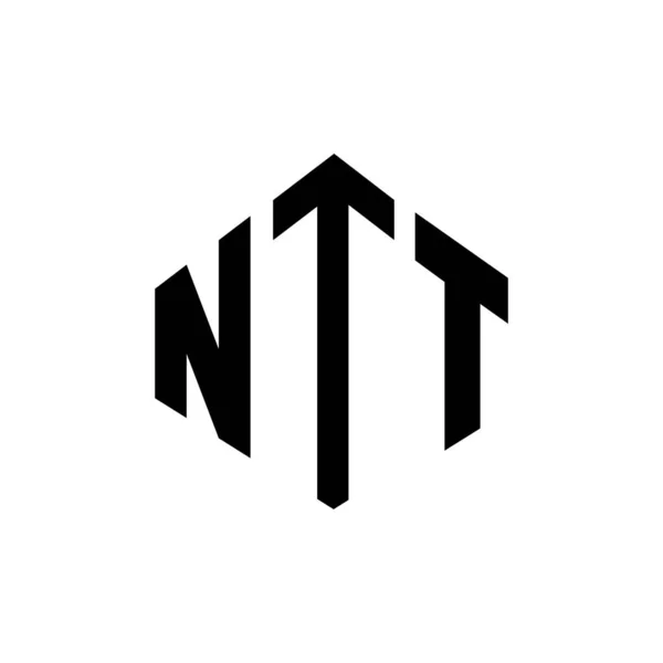 Ntt Letter Logo Design Mit Polygonform Logo Design Aus Ntt — Stockvektor