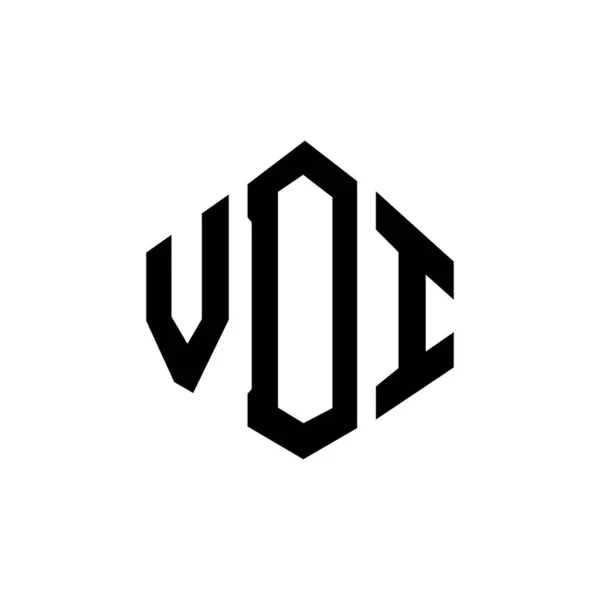 Vdi Letter Logo Ontwerp Met Polygon Vorm Vdi Polygon Kubus — Stockvector