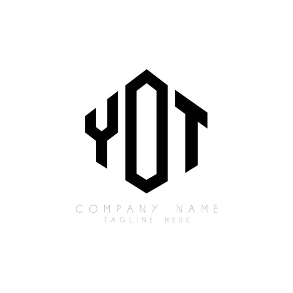 Yot Letter Logo Design Polygon Shape Yot Polygon Cube Shape — Wektor stockowy