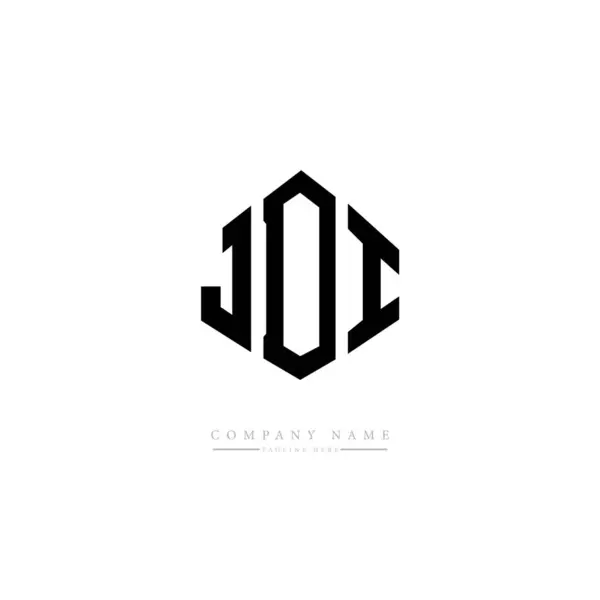 Jdi Letter Logo Design Polygon Shape Jdi Polygon Cube Shape — Stockový vektor