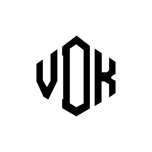 Vdk Letter Logo Design Polygon Shape Vdk Polygon Cube Shape — Διανυσματικό Αρχείο