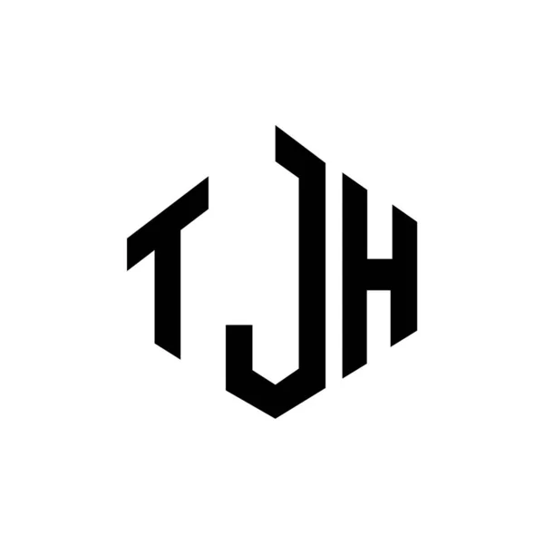 Design Logotipo Letra Tjh Com Forma Polígono Design Logotipo Forma — Vetor de Stock