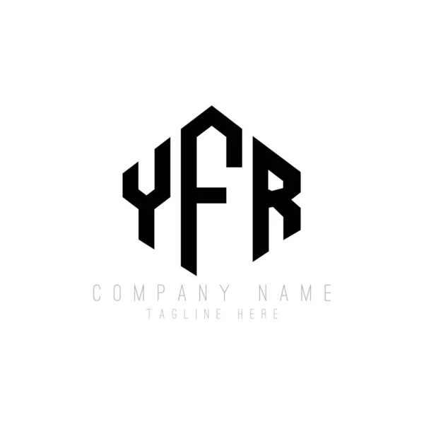 Yfr Letter Logo Design Polygon Shape Yfr Polygon Cube Shape — Stock Vector