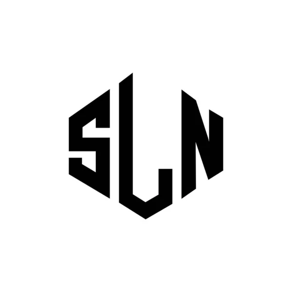Sln Letter Logo Design Polygon Shape Sln Polygon Cube Shape — Stockový vektor