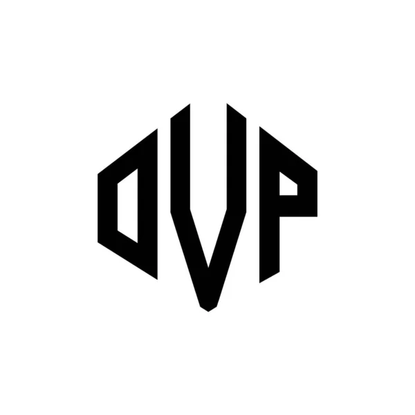 Ovp Letter Logo Design Polygon Shape Ovp Polygon Cube Shape — Stockvektor