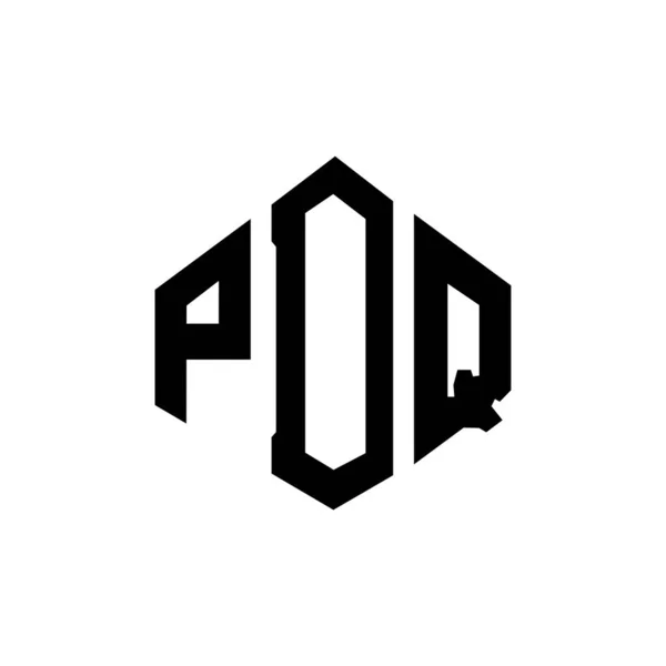 Pdq Letter Logo Design Polygon Shape Pdq Polygon Cube Shape — Διανυσματικό Αρχείο