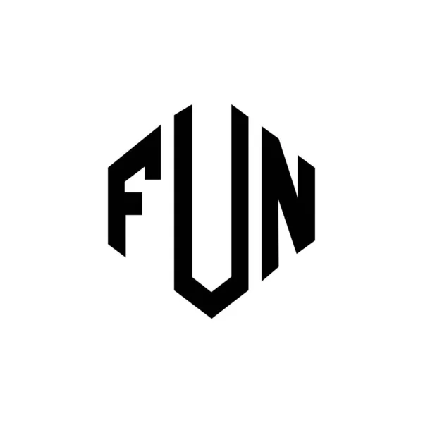 Fun Letter Logo Design Polygon Shape Fun Polygon Cube Shape — Stockvector