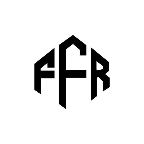 Ffr Letter Logo Design Polygon Shape Ffr Polygon Cube Shape — 图库矢量图片