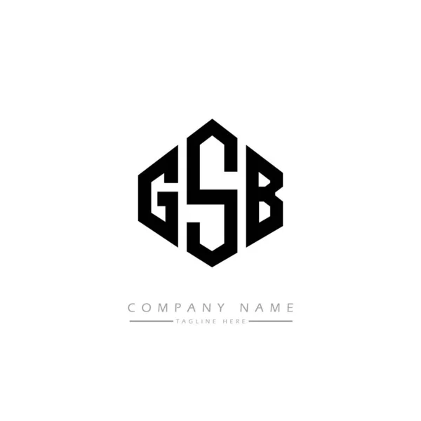 Gsb Litery Logo Projekt Wektor Ilustracja — Wektor stockowy