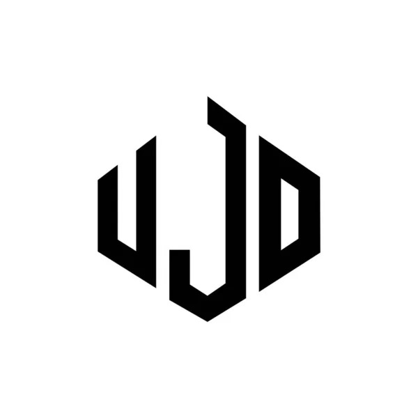 Ujo Lettre Logo Design Avec Forme Polygone Conception Logo Polygone — Image vectorielle