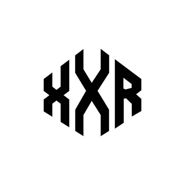 Xxr Letter Logo Design Polygon Shape Xxr Polygon Cube Shape — Stock Vector