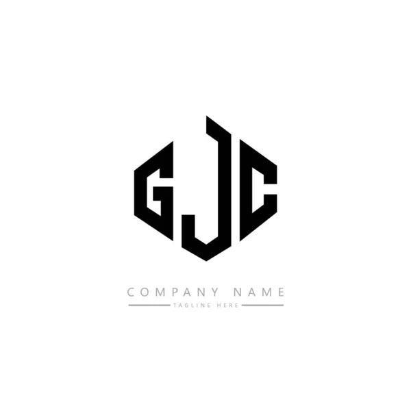 Gjc Letters Logo Ontwerp Vector Illustratie — Stockvector