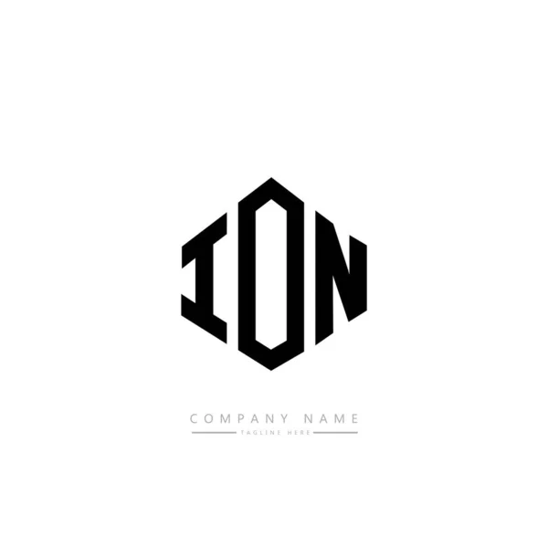 Ion Letras Logotipo Diseño Vector Ilustración — Archivo Imágenes Vectoriales