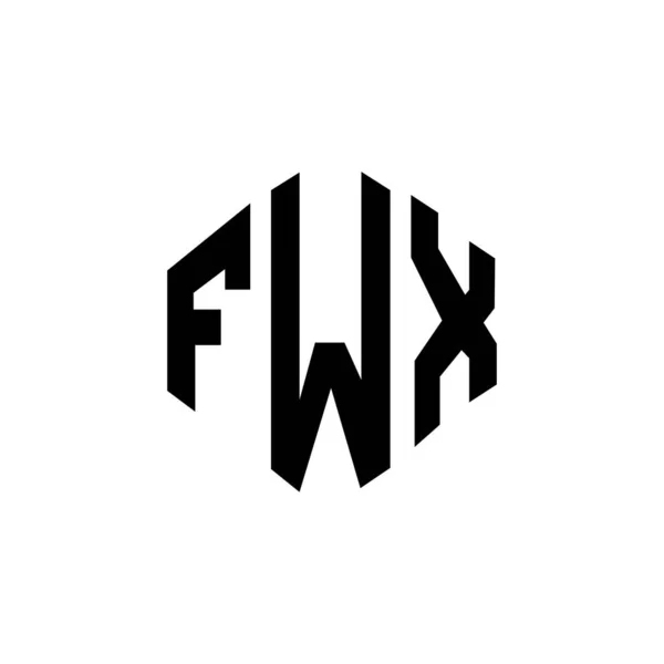 Fwx Litery Logo Projekt Wektor Ilustracja — Wektor stockowy