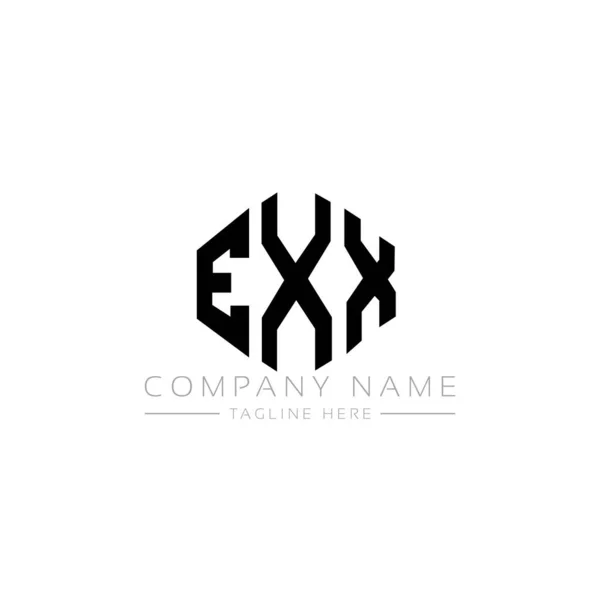 Logo Exx Con Forma Poligonale Design Del Logo Forma Poligono — Vettoriale Stock