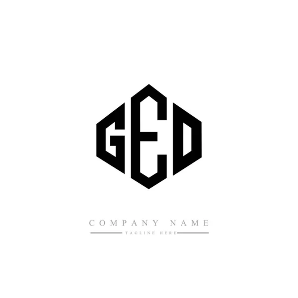 Geo Písmena Logo Design Vektorové Ilustrace — Stockový vektor