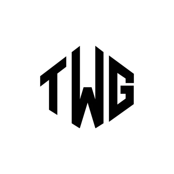Twg Letter Logo Design Polygon Shape Twg Polygon Cube Shape — 스톡 벡터