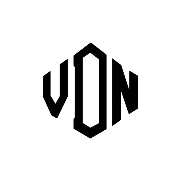 Vdn Letter Logo Design Polygon Shape Vdn Polygon Cube Shape — Wektor stockowy