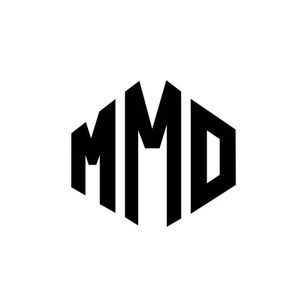 Projekt Logo Litery Mmo Kształcie Wieloboku Projekt Logo Mmo Wielokąta — Wektor stockowy