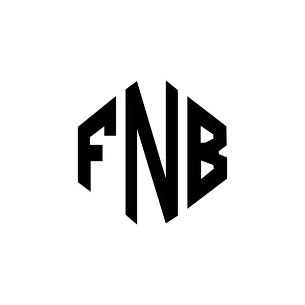 Fnb Harfleri Logo Tasarımı Vektör Çizimi — Stok Vektör