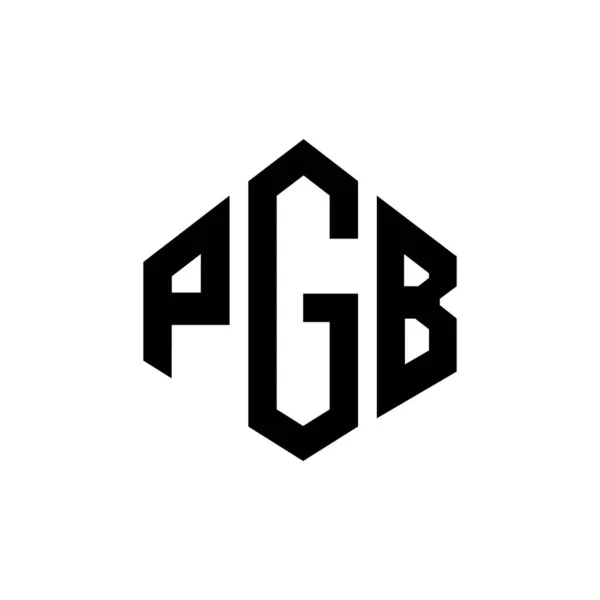 Pgb Letter Logo Design Polygon Shape Pgb Polygon Cube Shape — Stock Vector