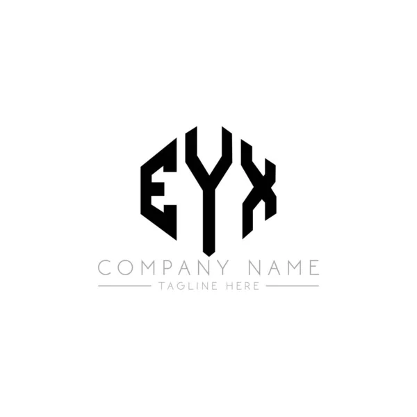 Logo Lettera Eyx Design Con Forma Poligonale Design Del Logo — Vettoriale Stock