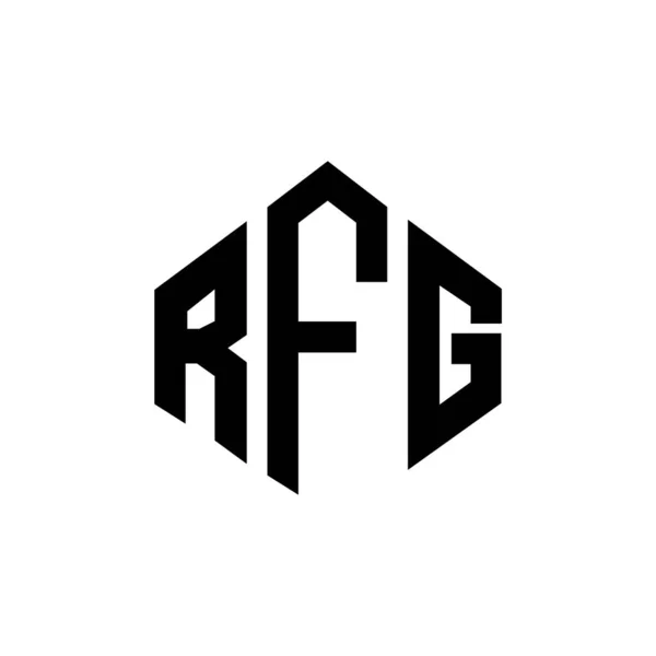 Konstrukcja Logo Litery Rfg Kształcie Wielokąta Konstrukcja Logo Wielokąta Sześcianu — Wektor stockowy