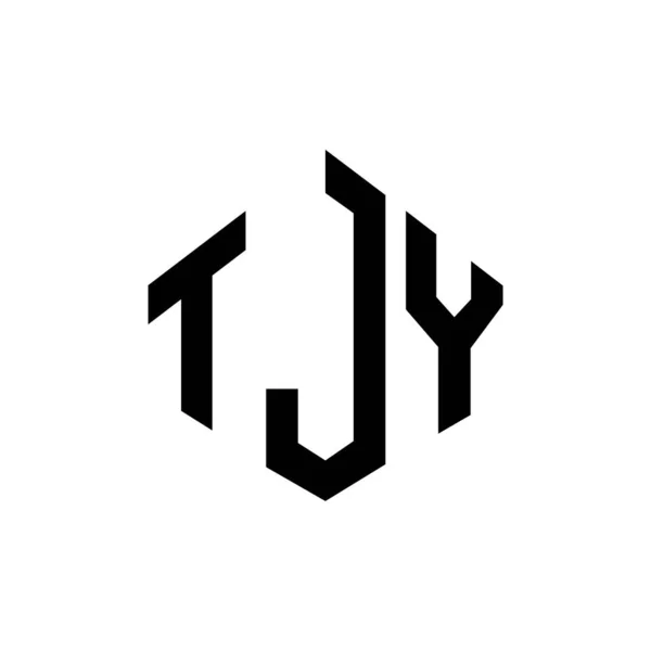 Tjy Letter Logo Design Polygon Shape Tjy Polygon Cube Shape — 스톡 벡터