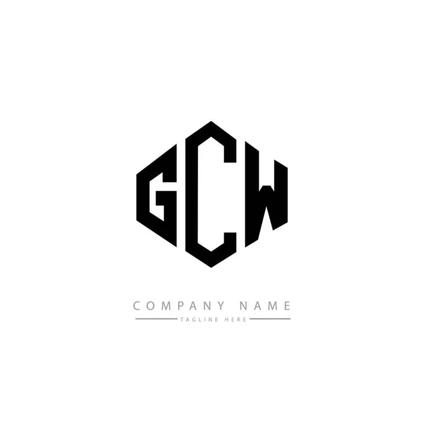 Gcw字母标识设计矢量插图 — 图库矢量图片